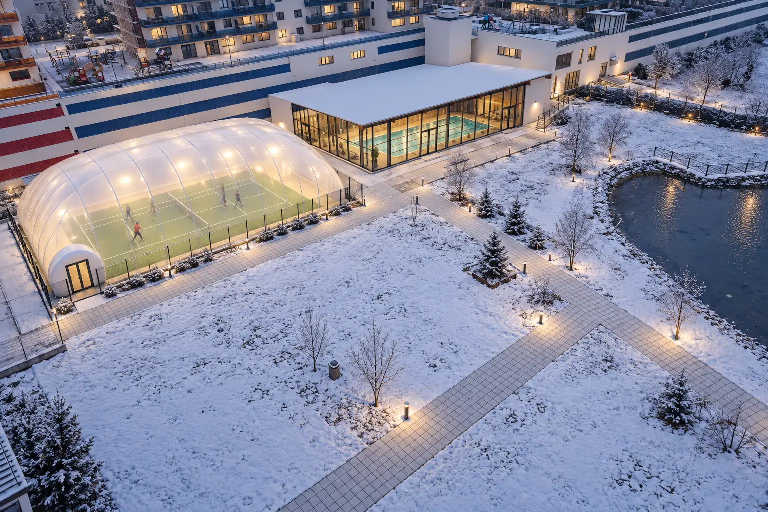 Ansamblul și zona sportivă de lângă Iulius Mall Cluj-Napoca